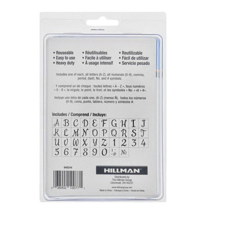 HILLMAN STENCIL SET DECR 4 in. 38PK 840244